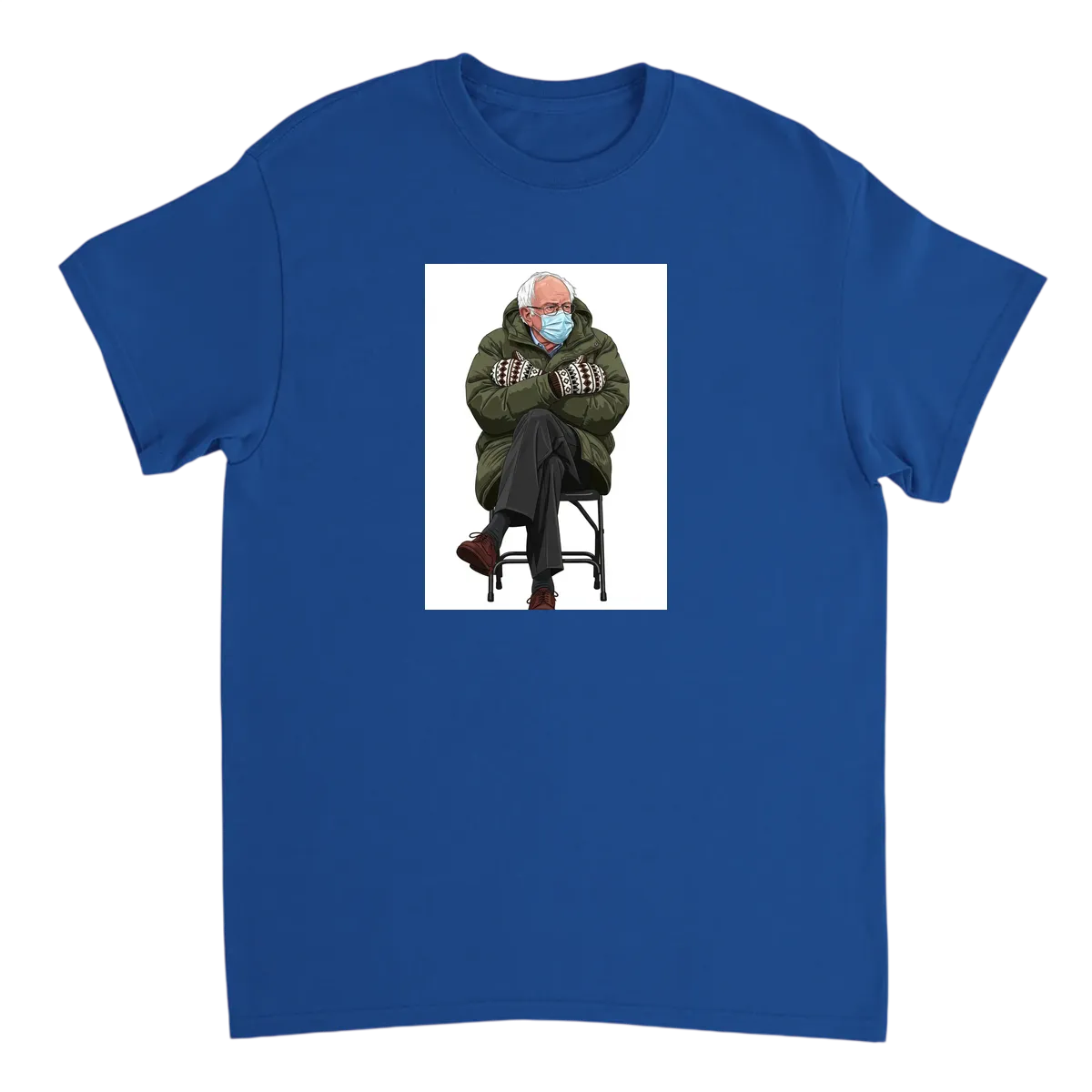 Bernie Sanders Mittens Black T-Shirts Photo 4