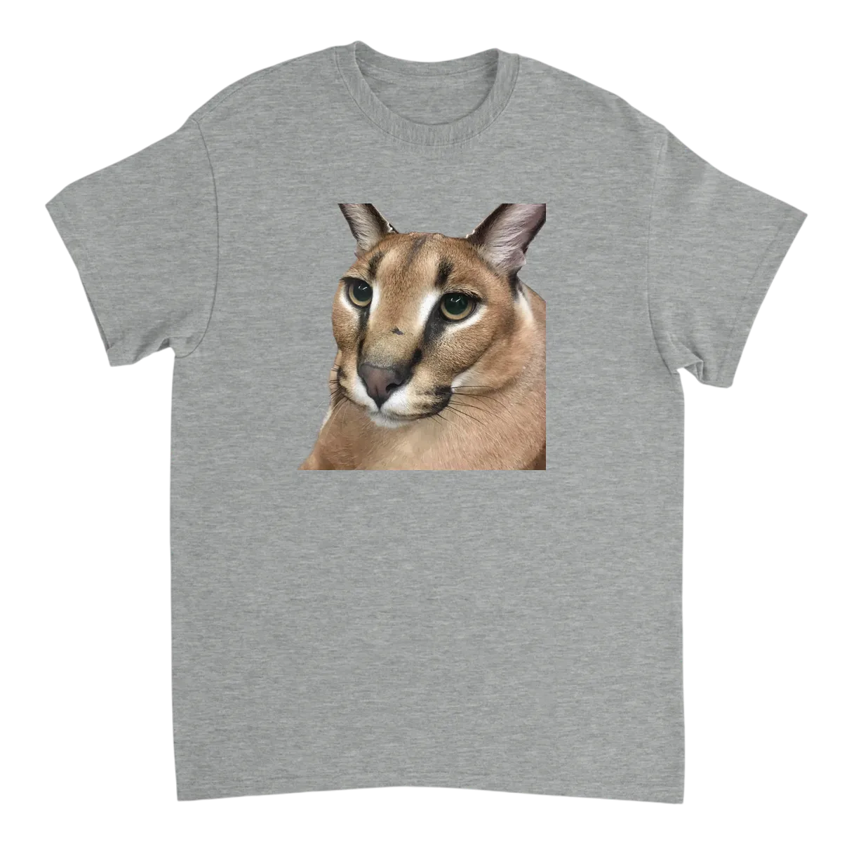 Big Floppa Meme Tee Black T-Shirts Photo 3