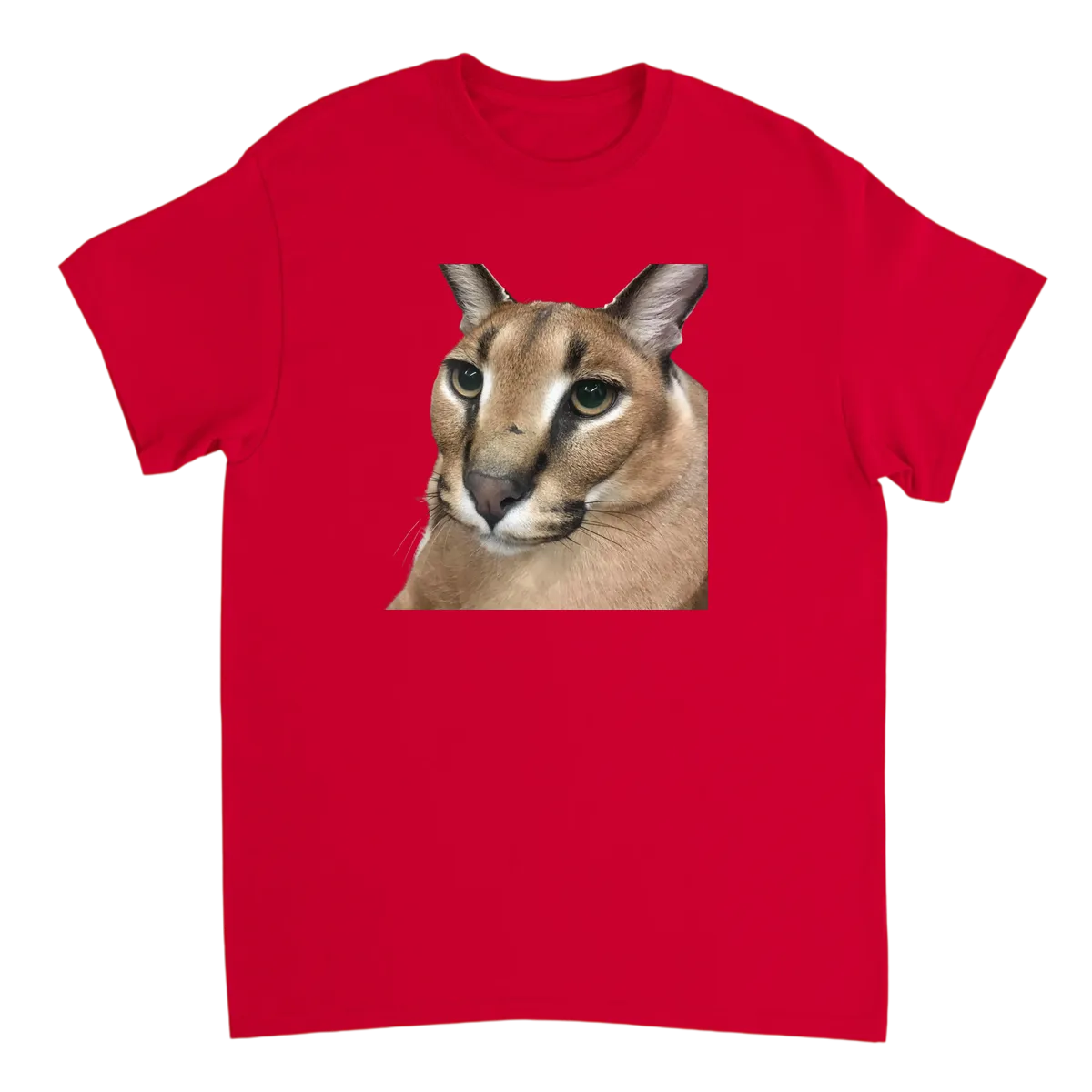 Big Floppa Meme Tee T-Shirts - Red