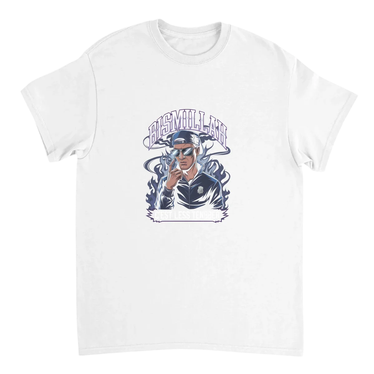 Bismillah C'est Les Ténèbres Graphic Tee - White T-Shirts (ZeitZwag Streetwear)
