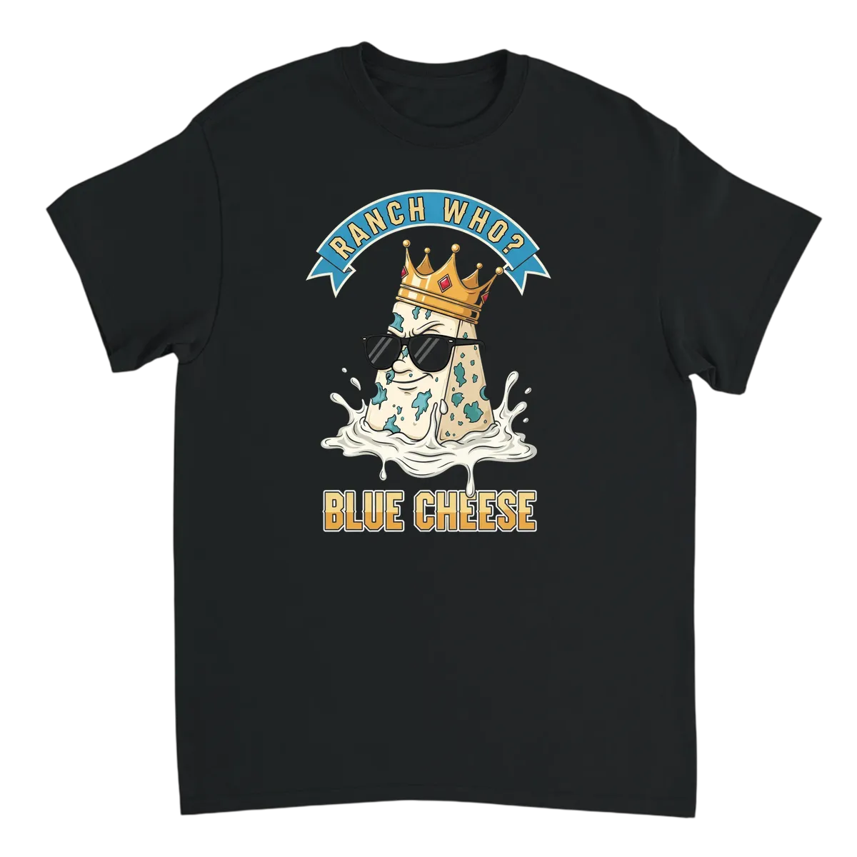 Blue Cheese Drip Graphic Tee White T-Shirts Photo 3