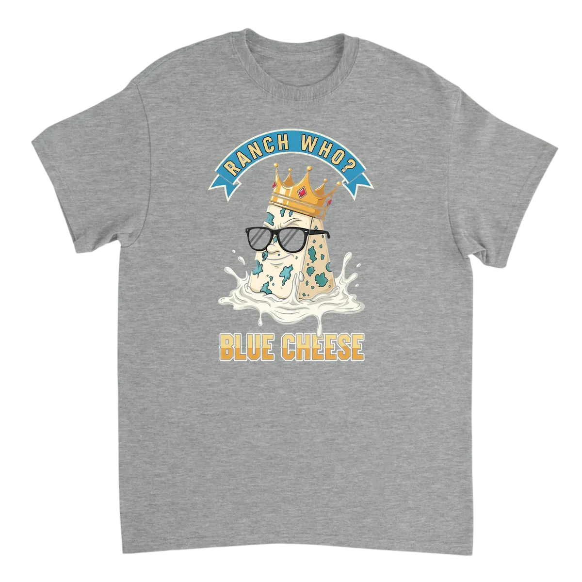 Blue Cheese Drip Graphic Tee White T-Shirts Photo 4
