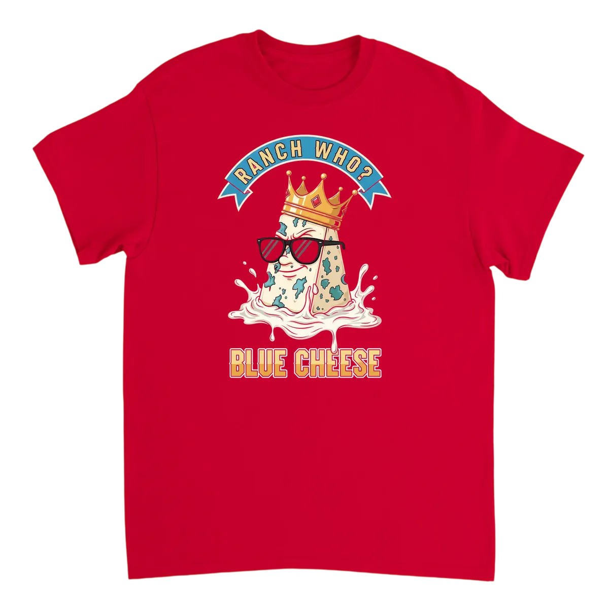 Blue Cheese Drip Graphic Tee White T-Shirts Photo 5