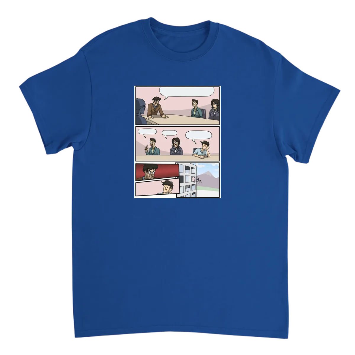 Boardroom Meeting Window Toss T-Shirt Black T-Shirts Photo 4