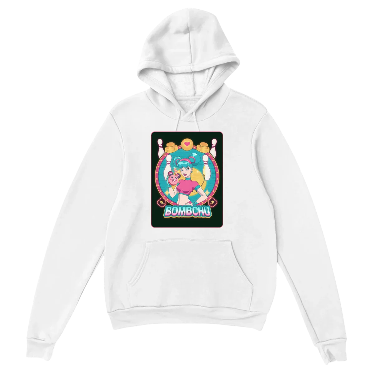 Bombchu Bowling Club Graphic Hoodie - White Hoodies (ZeitZwag Streetwear)