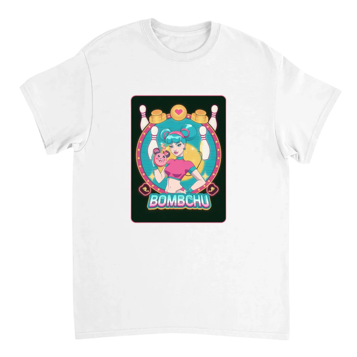 Bombchu Girl Bowling Club Retro Tee - White T-Shirts (ZeitZwag Streetwear)