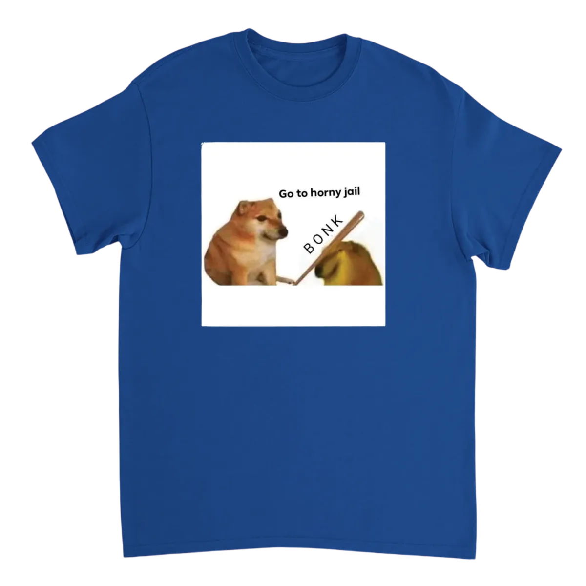 Bonk! Go To Horny Jail Meme T-Shirt Black T-Shirts Photo 5
