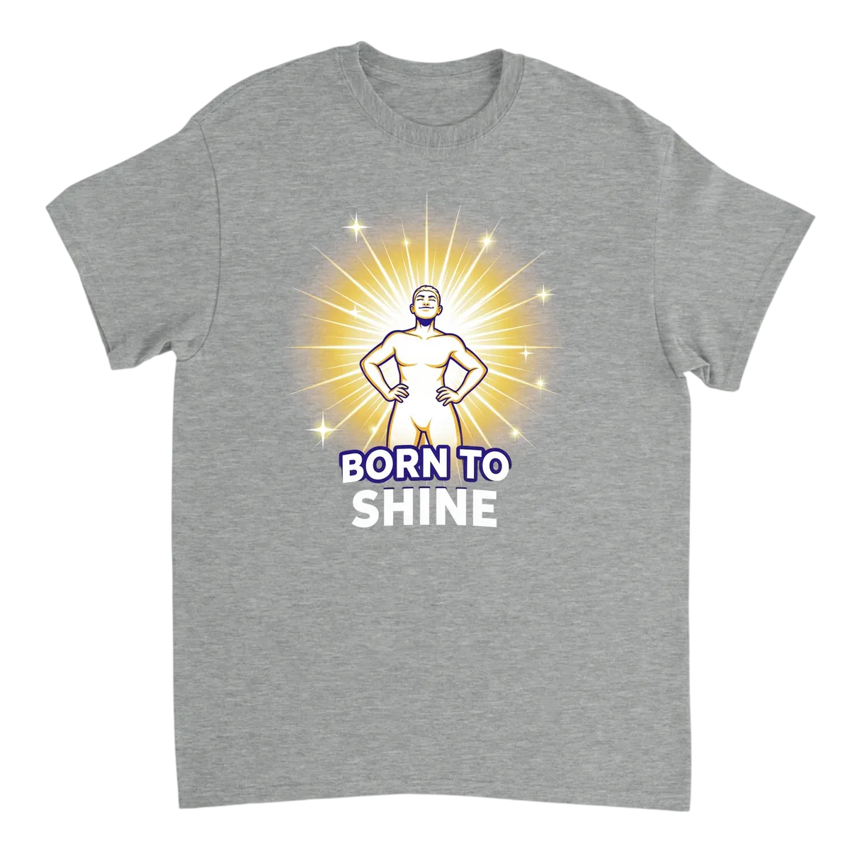 Born To Shine Meme T-Shirt | Inner Superstar Tee T-Shirts - Grey