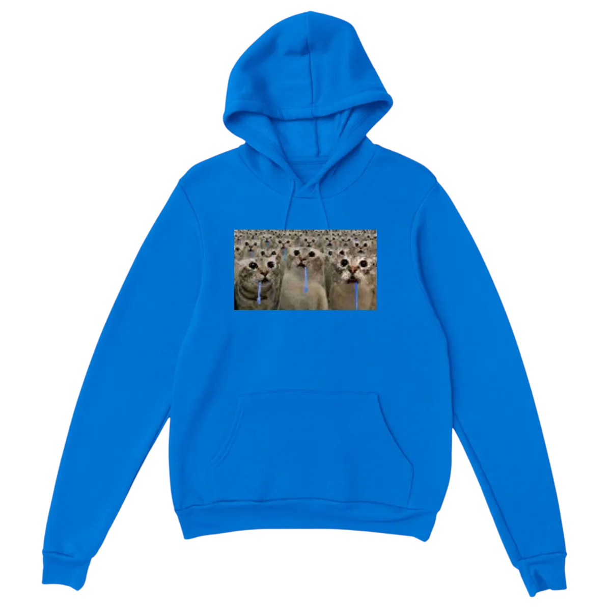 Brain AFK Drooling Cat Hoodie Royal Hoodies Photo 2