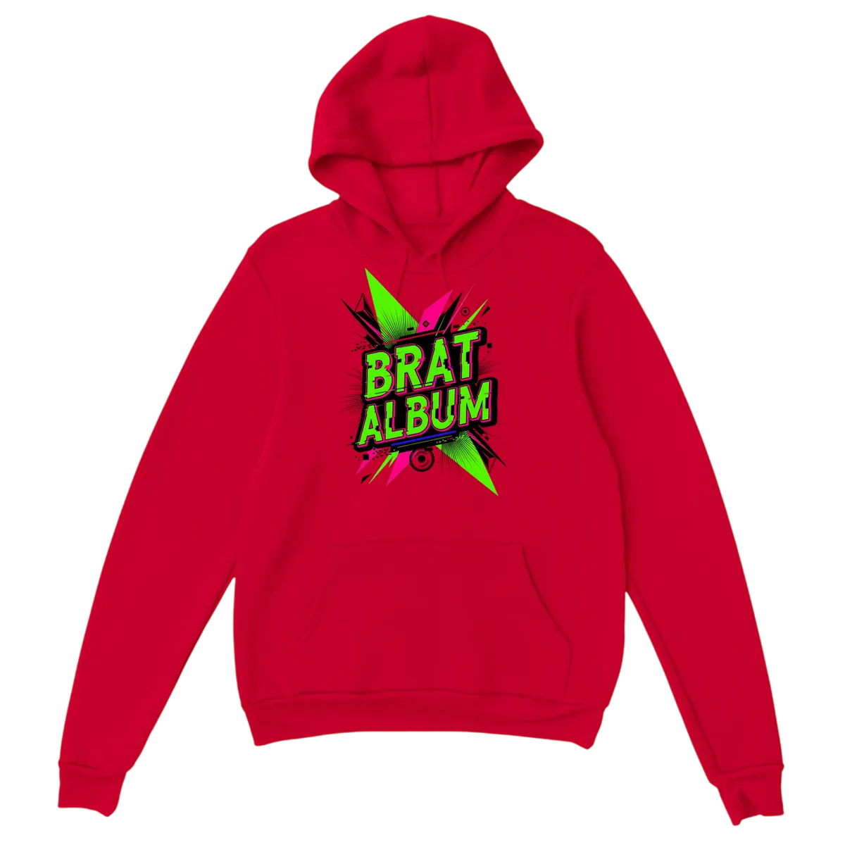 Brat Album Era Charli XCX Hoodie Hoodies - Red