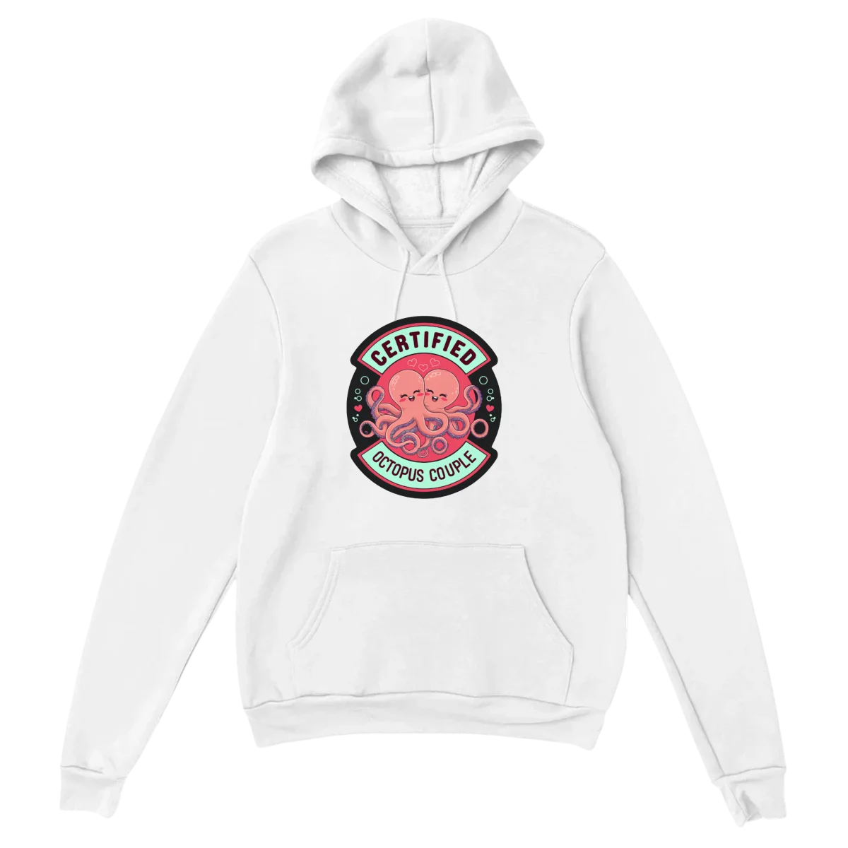 Certified Octopus Couple Hoodie - White Hoodies (ZeitZwag Streetwear)