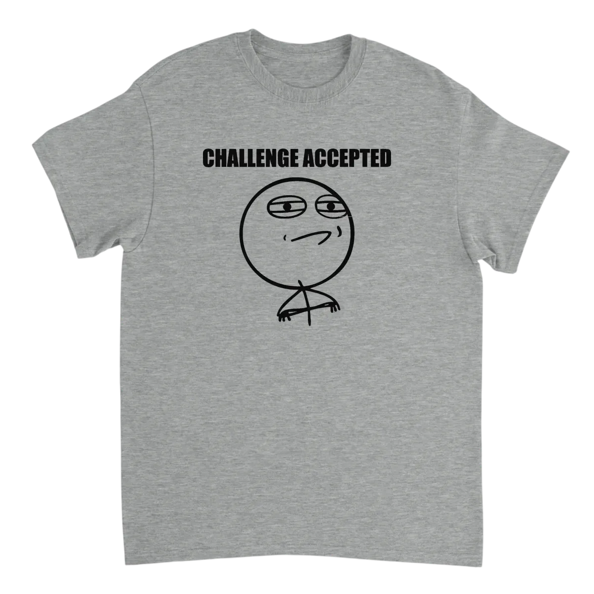 Challenge Accepted Meme Tee - Conquer It All! White T-Shirts Photo 4