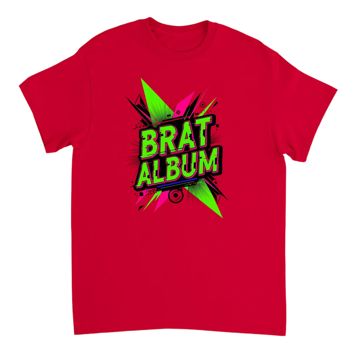 Charli XCX Brat Album Pop Culture Tee T-Shirts - Red