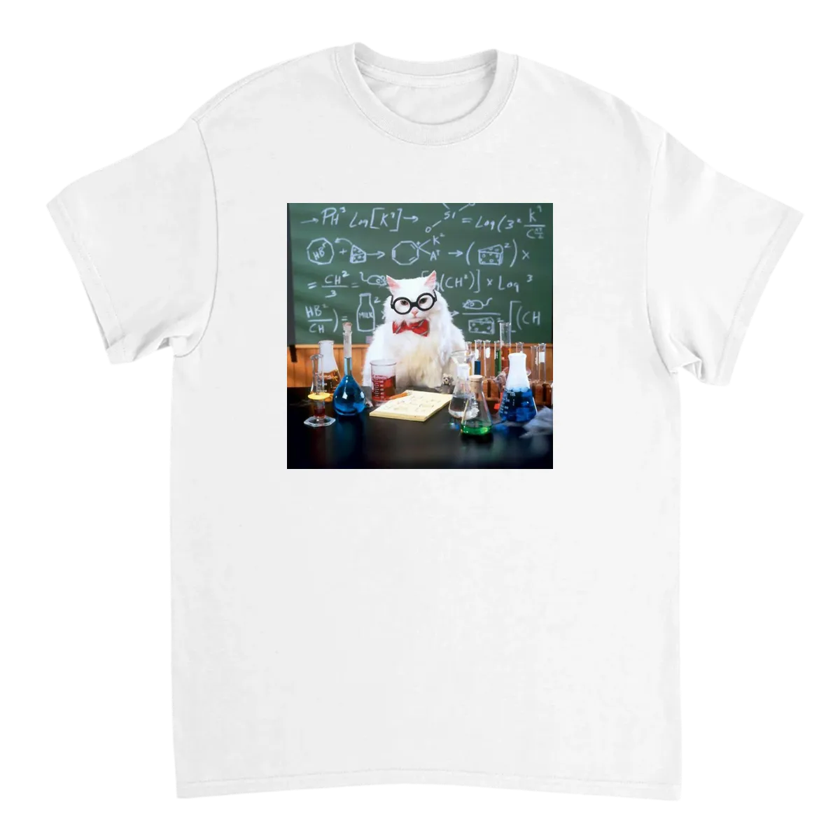 Chemistry Cat: Periodic Table of Puns Tee Grey T-Shirts Photo 5