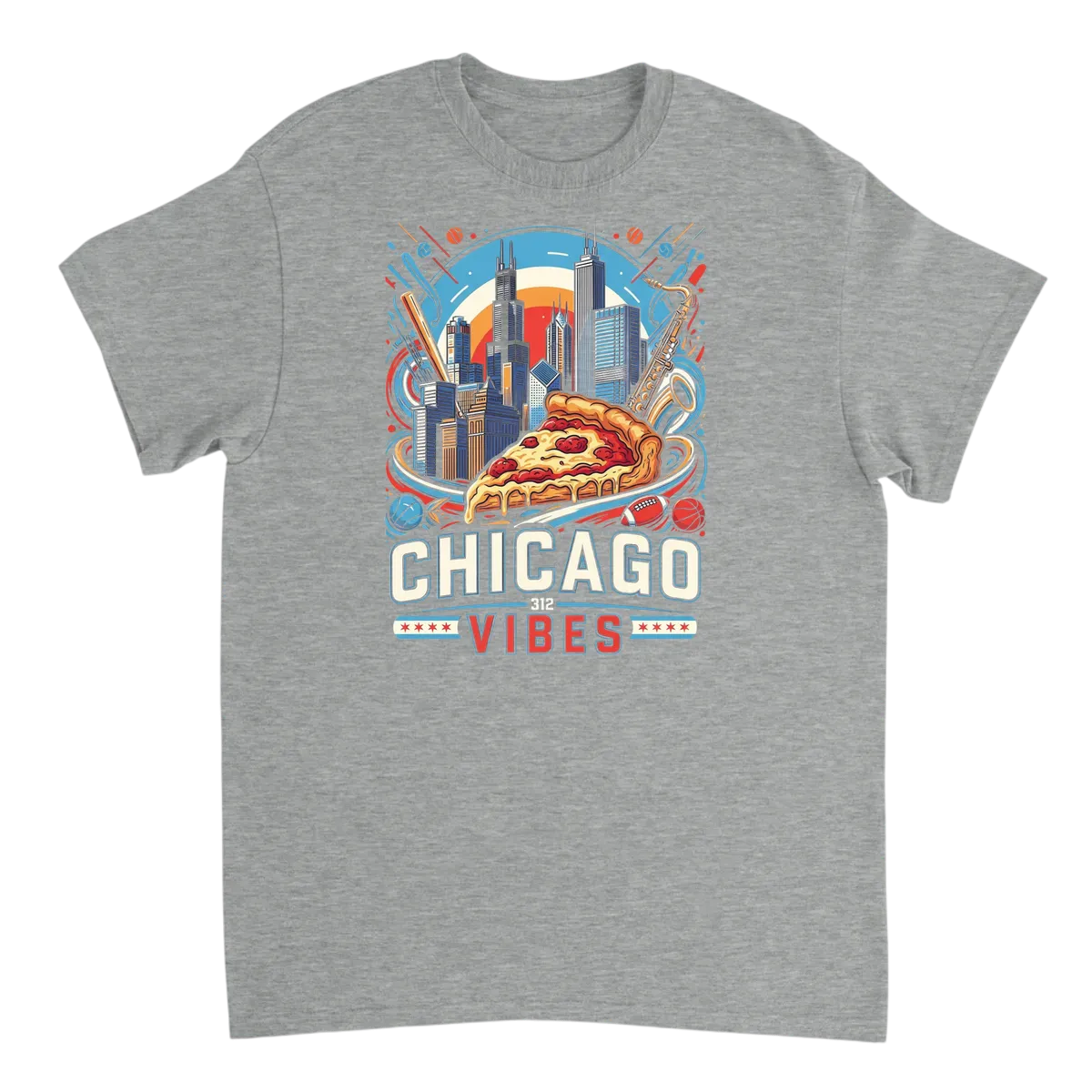 Chicago Vibes T-Shirt - Chi-Town Legend White T-Shirts Photo 4