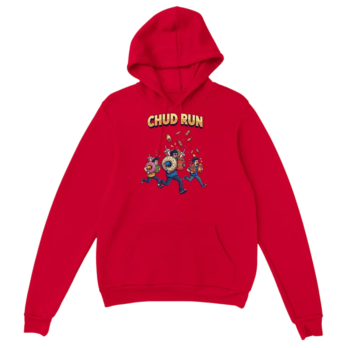 Chud Run Late Night Snack Hoodie Hoodies - Red