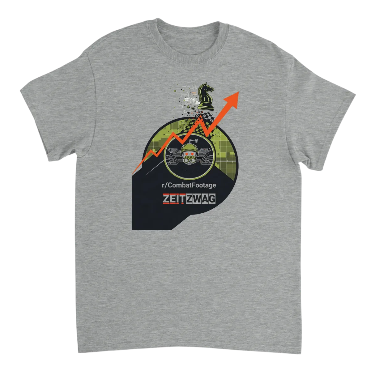 CombatFootage ZeitZwag Trending Tee T-Shirts - Grey