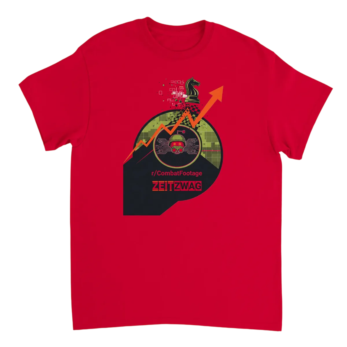 CombatFootage ZeitZwag Trending Tee T-Shirts - Red