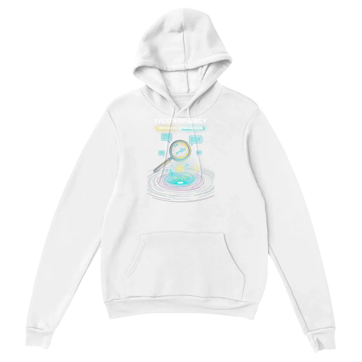 Conspiracy Theories Trending Discussion Hoodie White Hoodies Photo 2