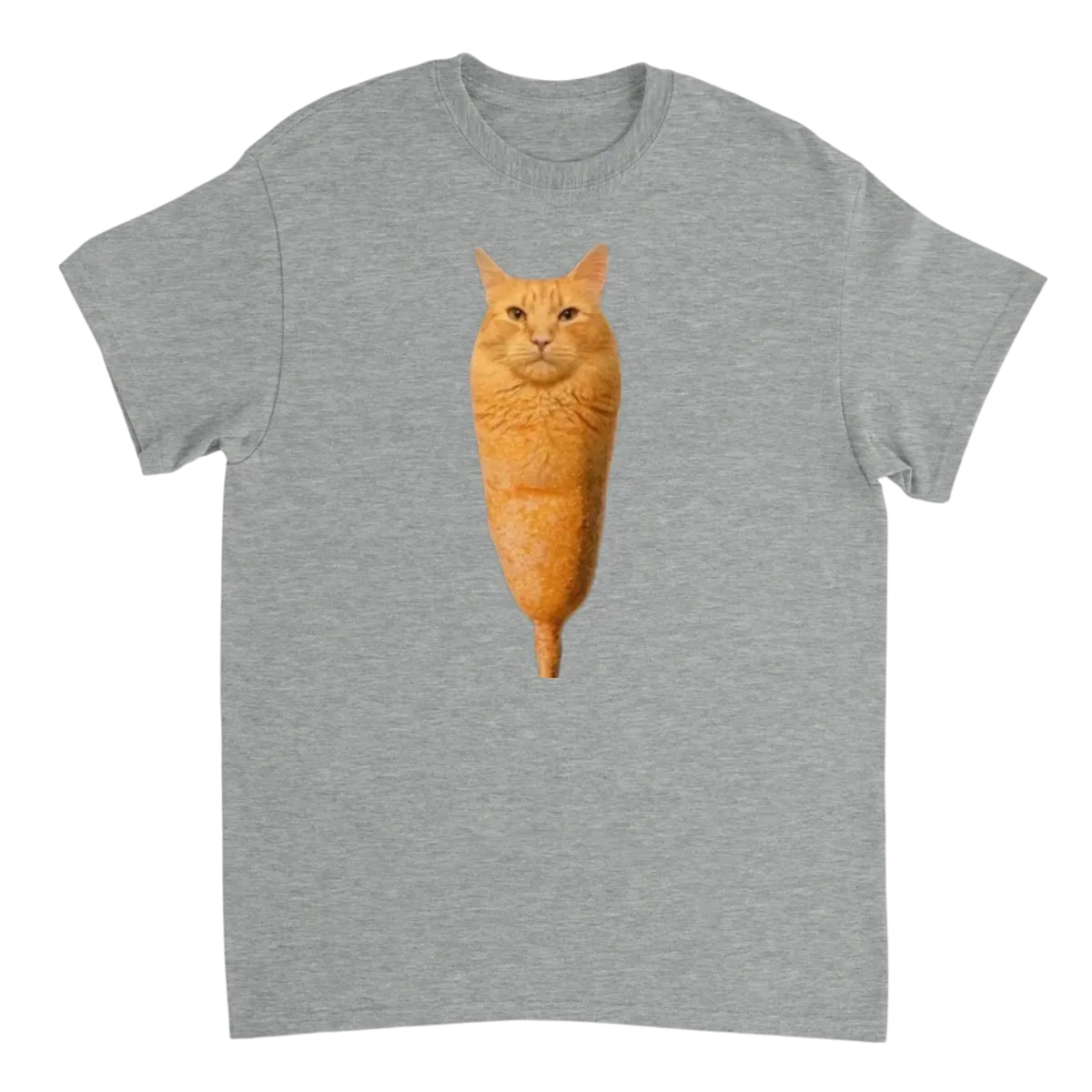 Corn Dog Cat Brainrot Meme Tee White T-Shirts Photo 3