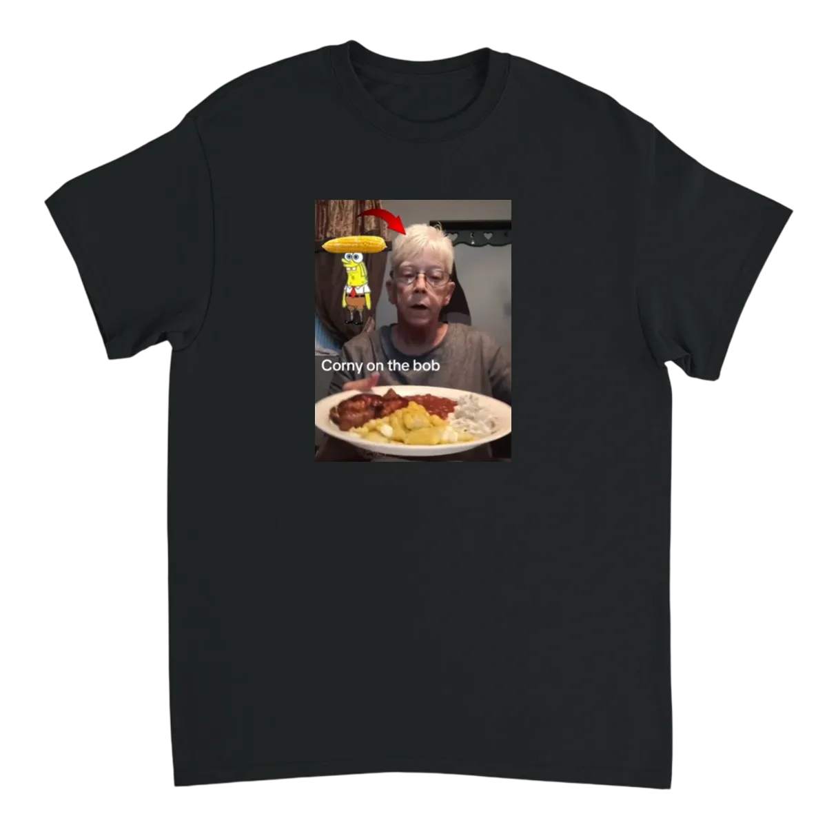 Corny On The Bob Tee - Patty Miller Meme White T-Shirts Photo 2