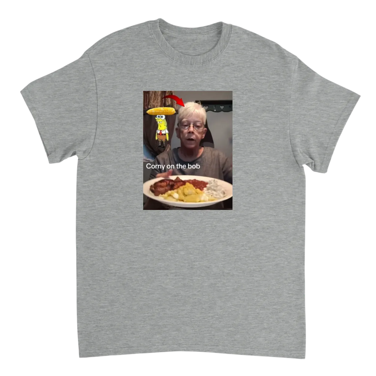 Corny On The Bob Tee - Patty Miller Meme White T-Shirts Photo 3