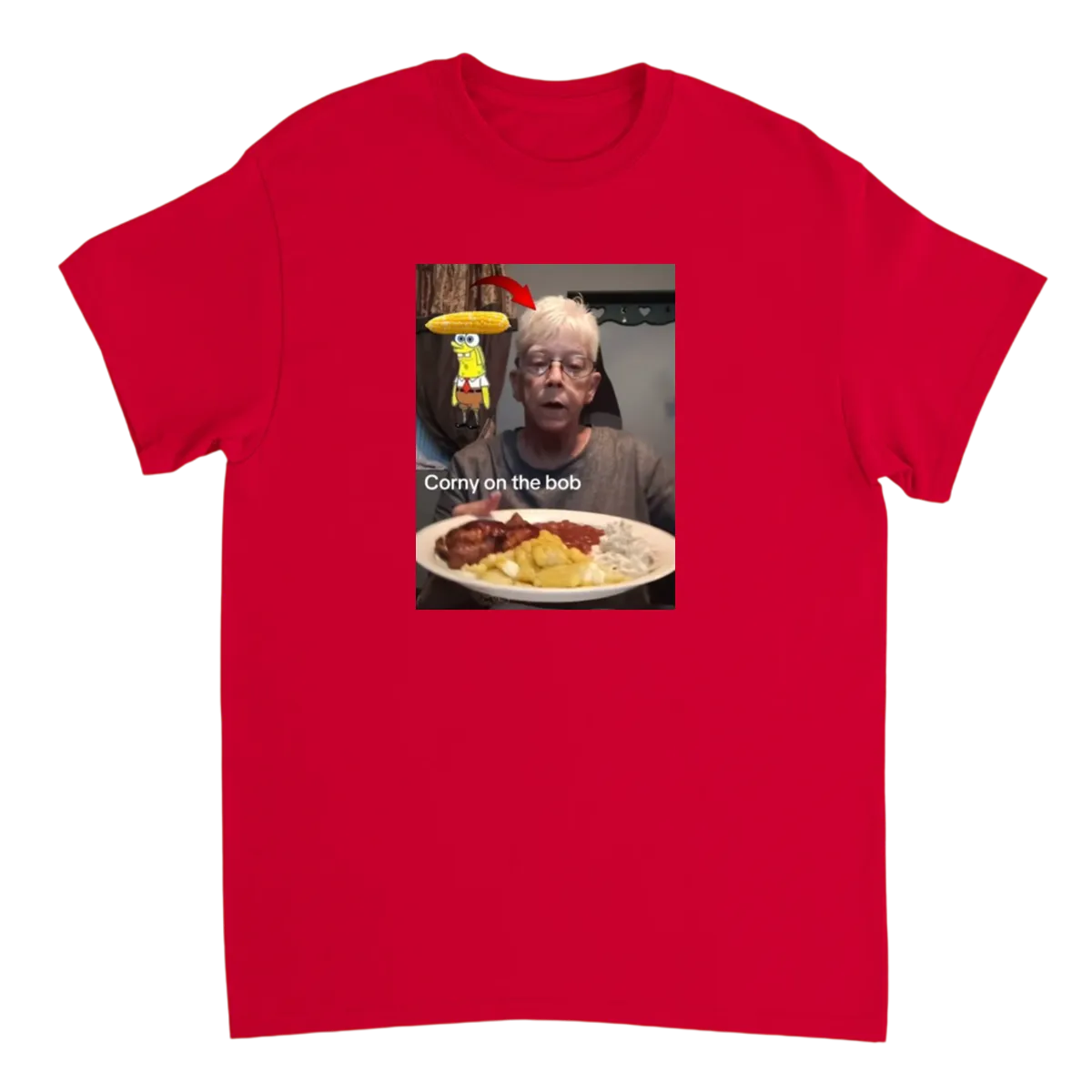 Corny On The Bob Tee - Patty Miller Meme White T-Shirts Photo 4