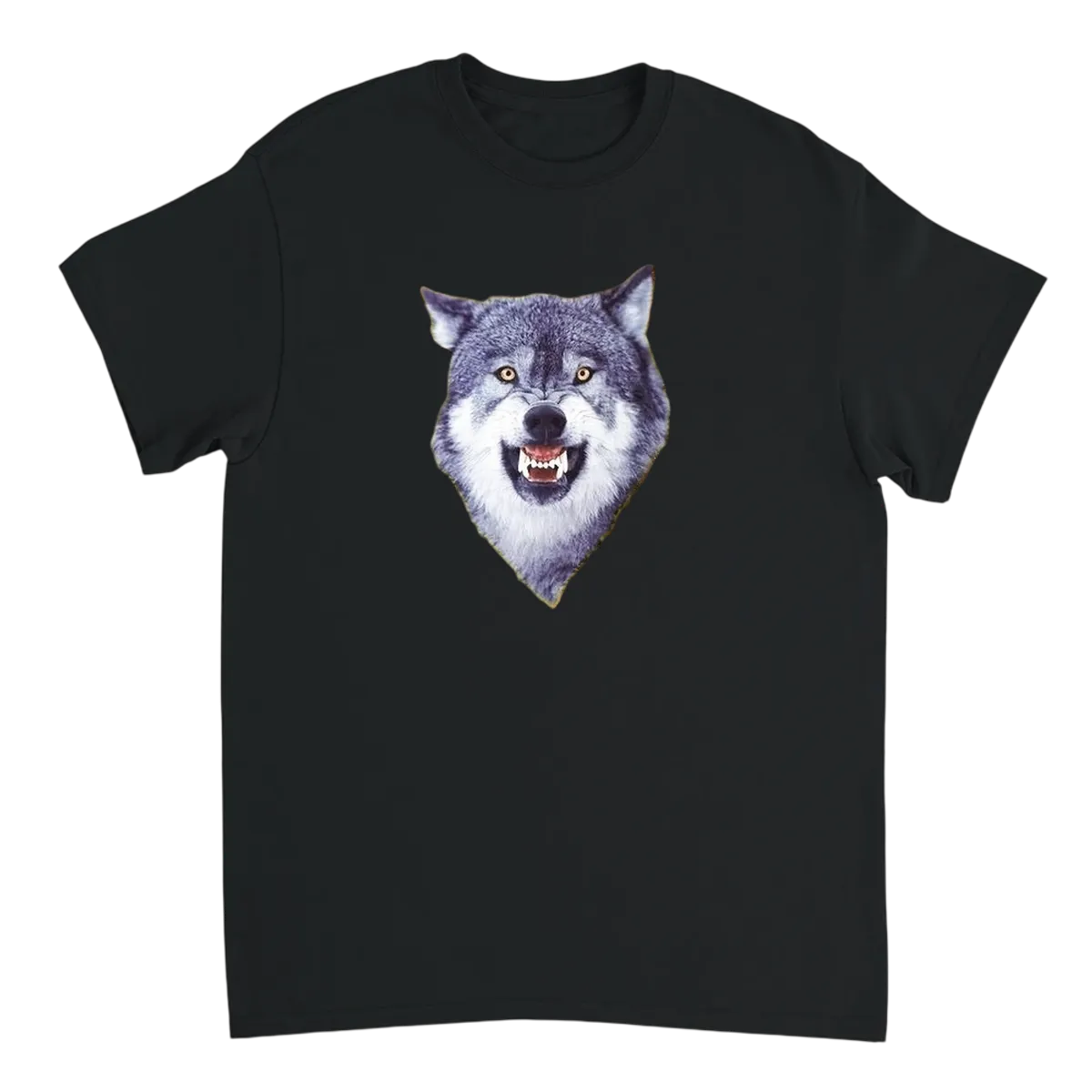 Courage Wolf Meme T-Shirt: Be Fearless! Black T-Shirts Photo 2