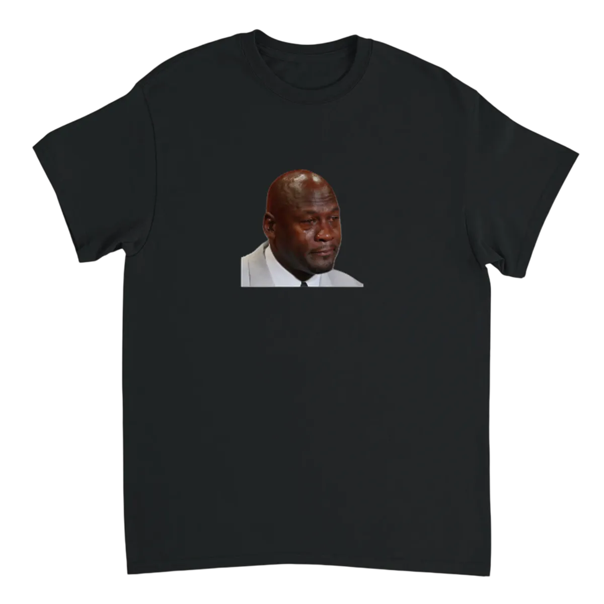 Crying Michael Jordan T-Shirt White T-Shirts Photo 3