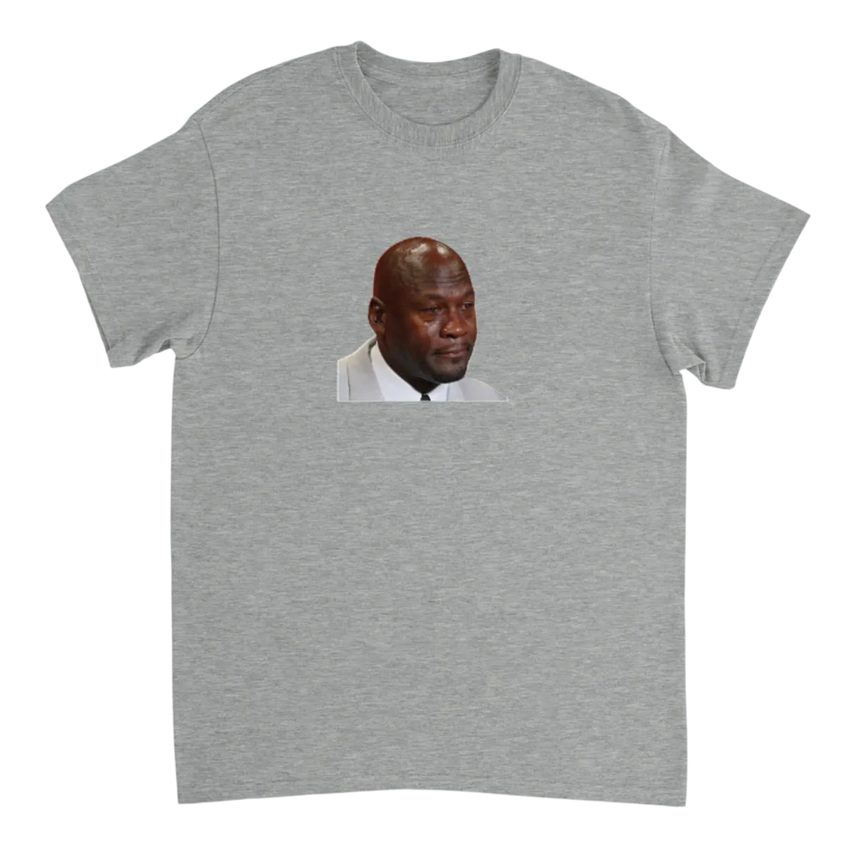 Crying Michael Jordan T-Shirt White T-Shirts Photo 4