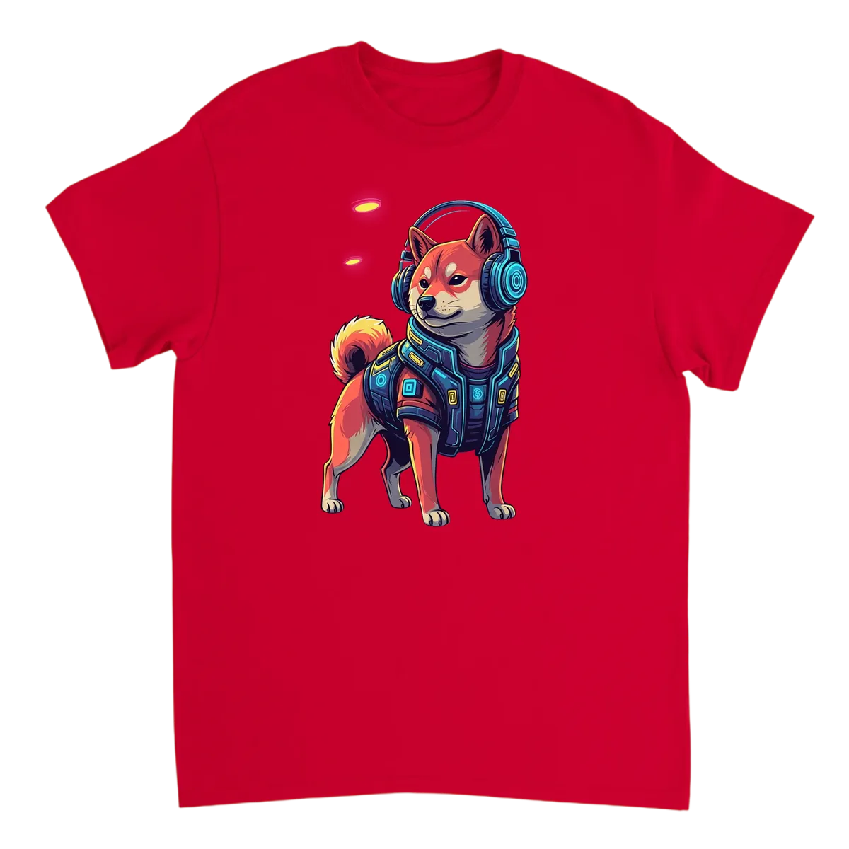 Cyber-Shiba Swag (T-Shirt) White T-Shirts Photo 5