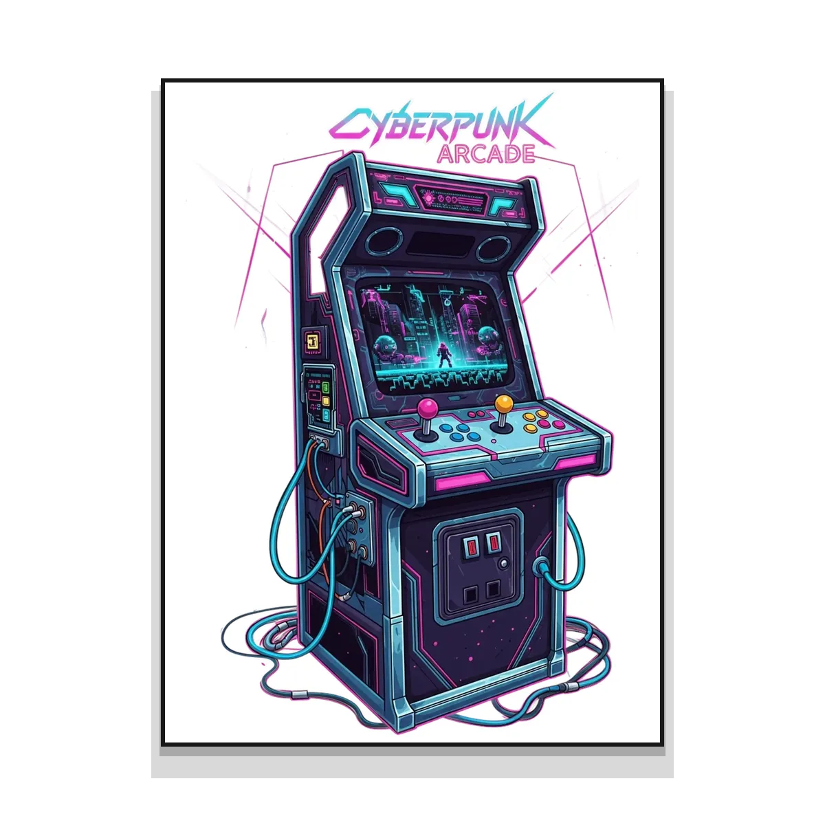 Cyberpunk Arcade Dreamscape Poster - Standard Posters (ZeitZwag Streetwear)