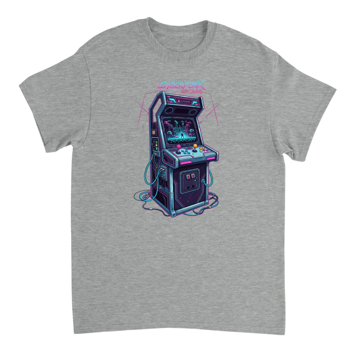 Cyberpunk Arcade Tee | Pixel Dreams White T-Shirts Photo 3