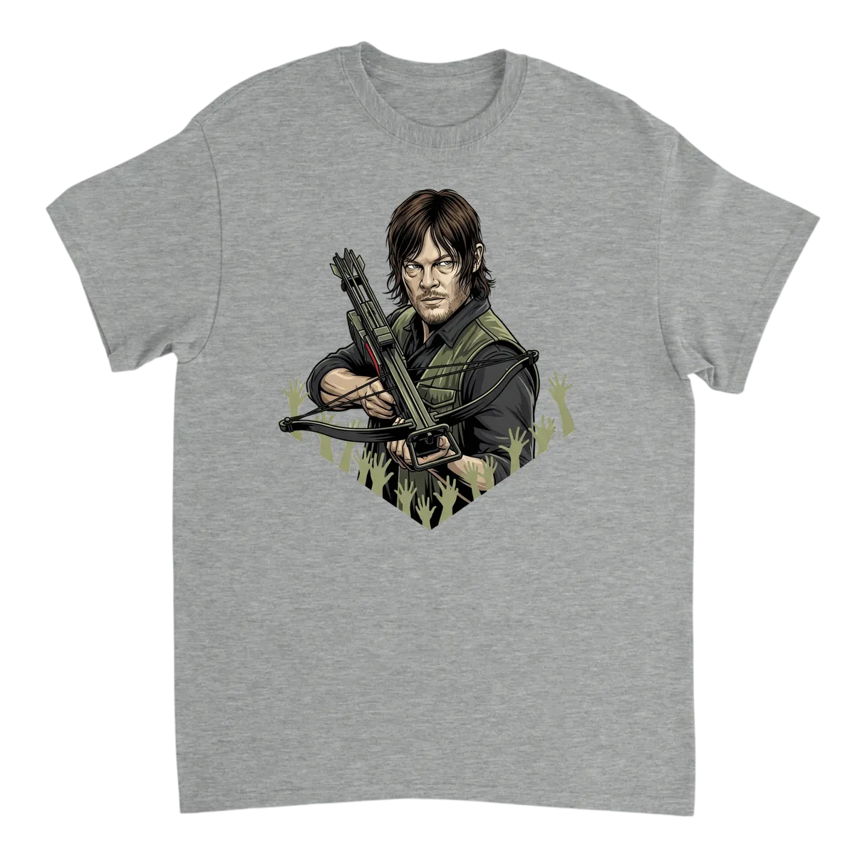 Daryl Dixon Walking Dead Survivor Tee White T-Shirts Photo 4