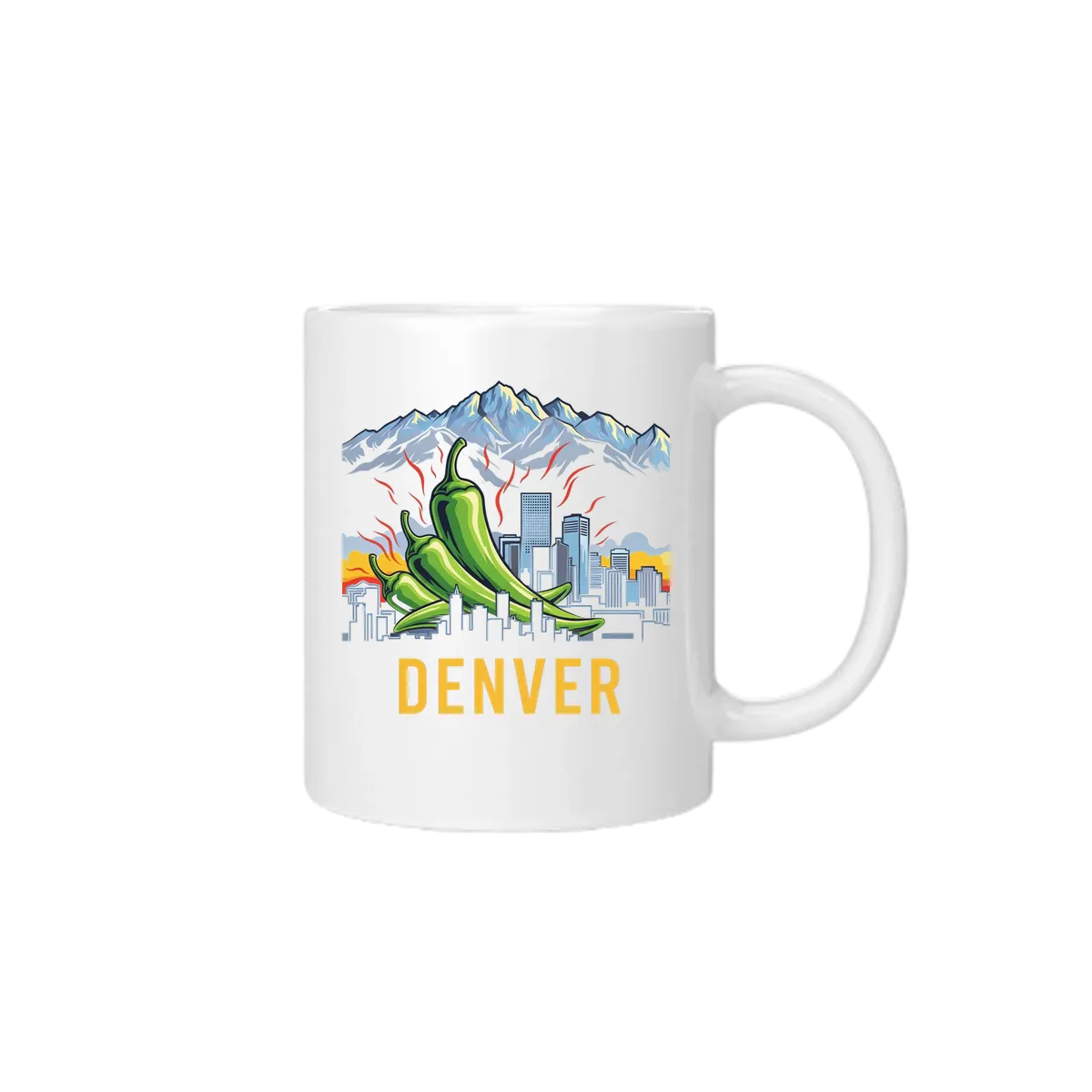 Denver Green Chili Rockies Meme Mug - White Mugs (ZeitZwag Streetwear)