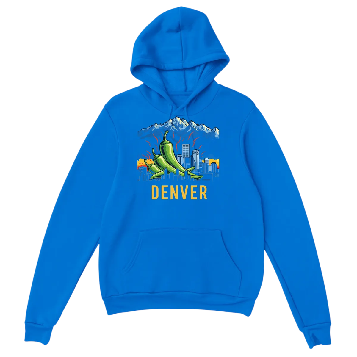Denver Green Chili Rockies Vibe Hoodie - White Hoodies (ZeitZwag Streetwear)