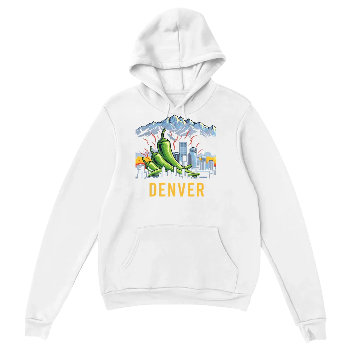 Denver Green Chili Rockies Vibe Hoodie White Hoodies Photo 2