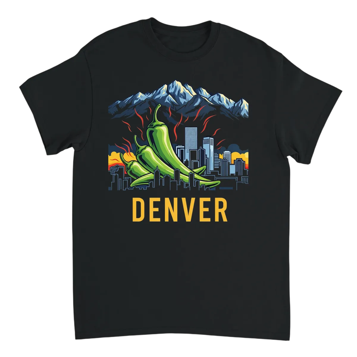 Denver Green Chili Rockies Vibe Tee White T-Shirts Photo 3