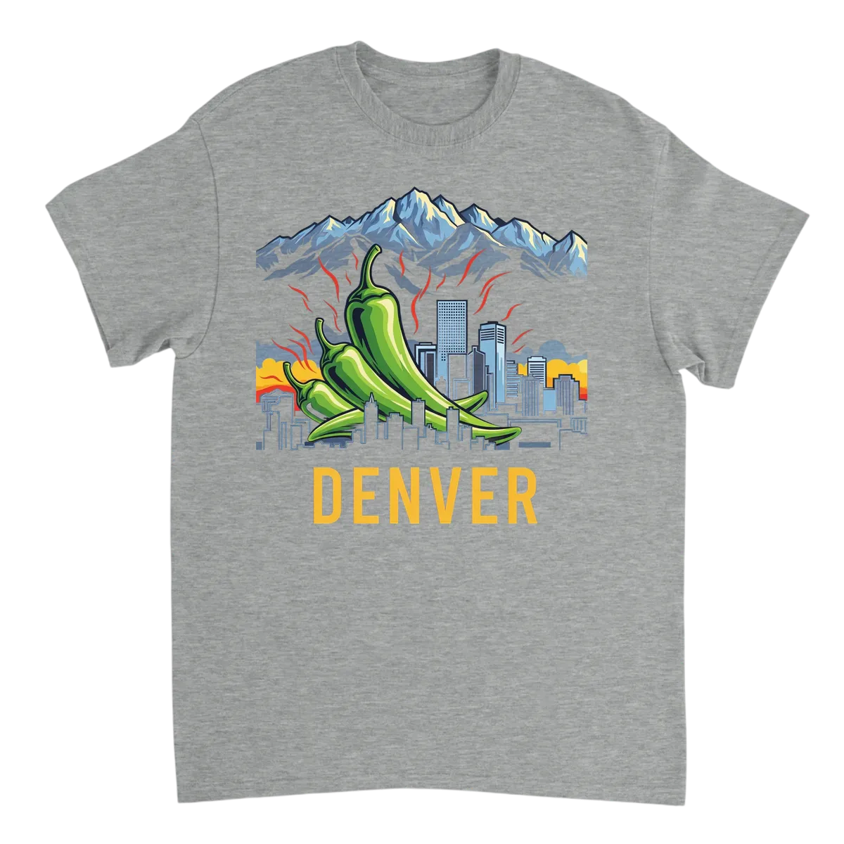 Denver Green Chili Rockies Vibe Tee White T-Shirts Photo 4