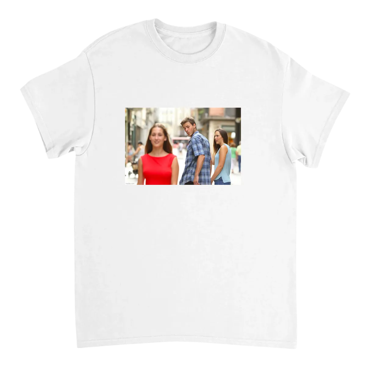 Distracted Boyfriend T-Shirt White T-Shirts Photo 2