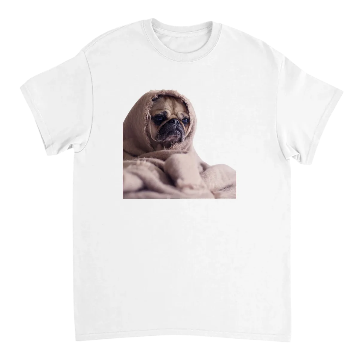 Dog in Blanket Meme T-Shirt White T-Shirts Photo 2