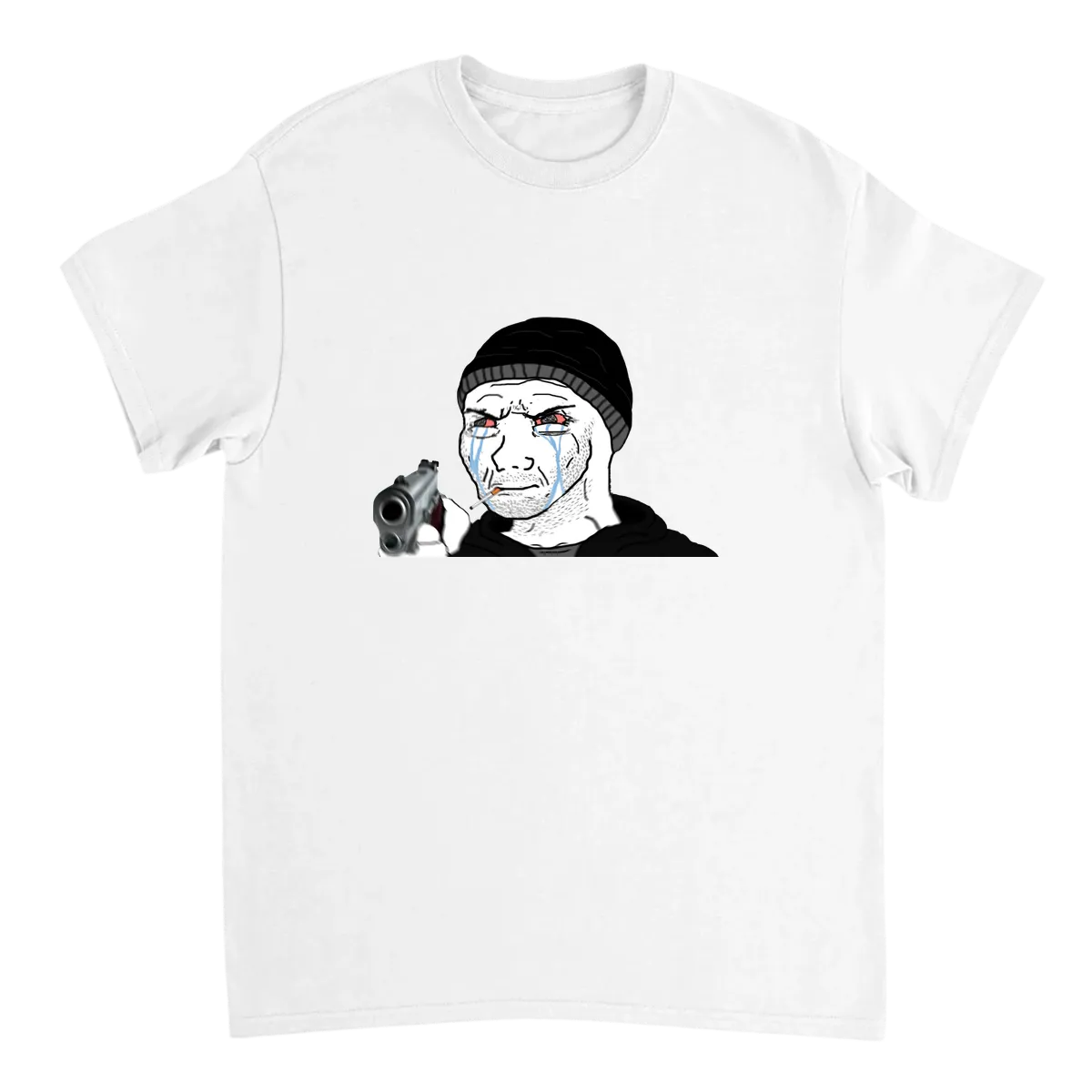 Doomer Wojak T-Shirt White T-Shirts Photo 2
