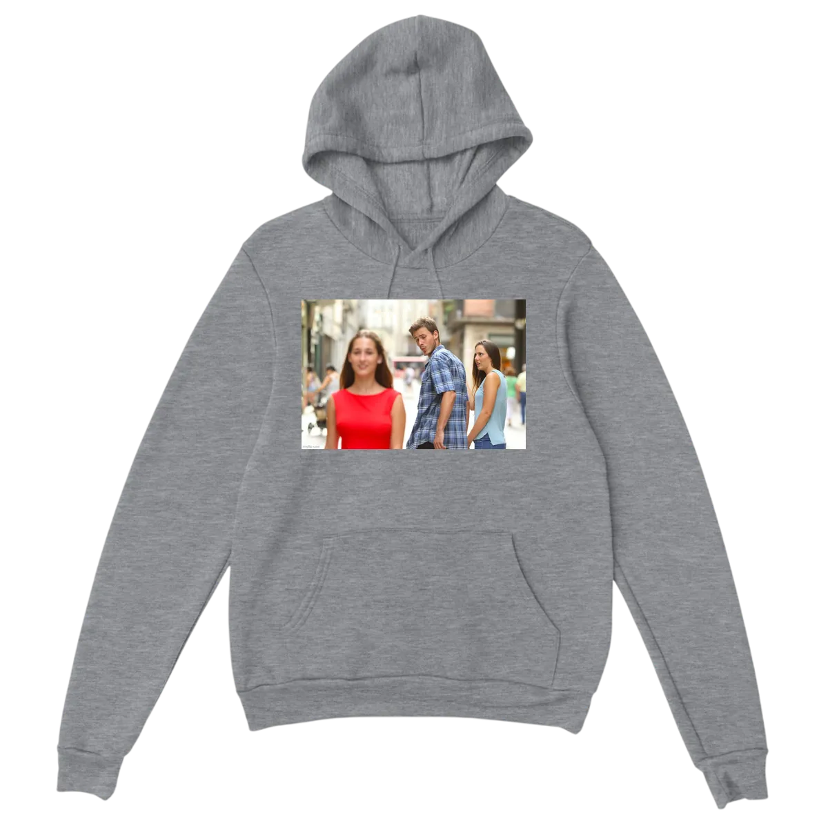 Double Take Humor Hoodie Hoodies - Grey