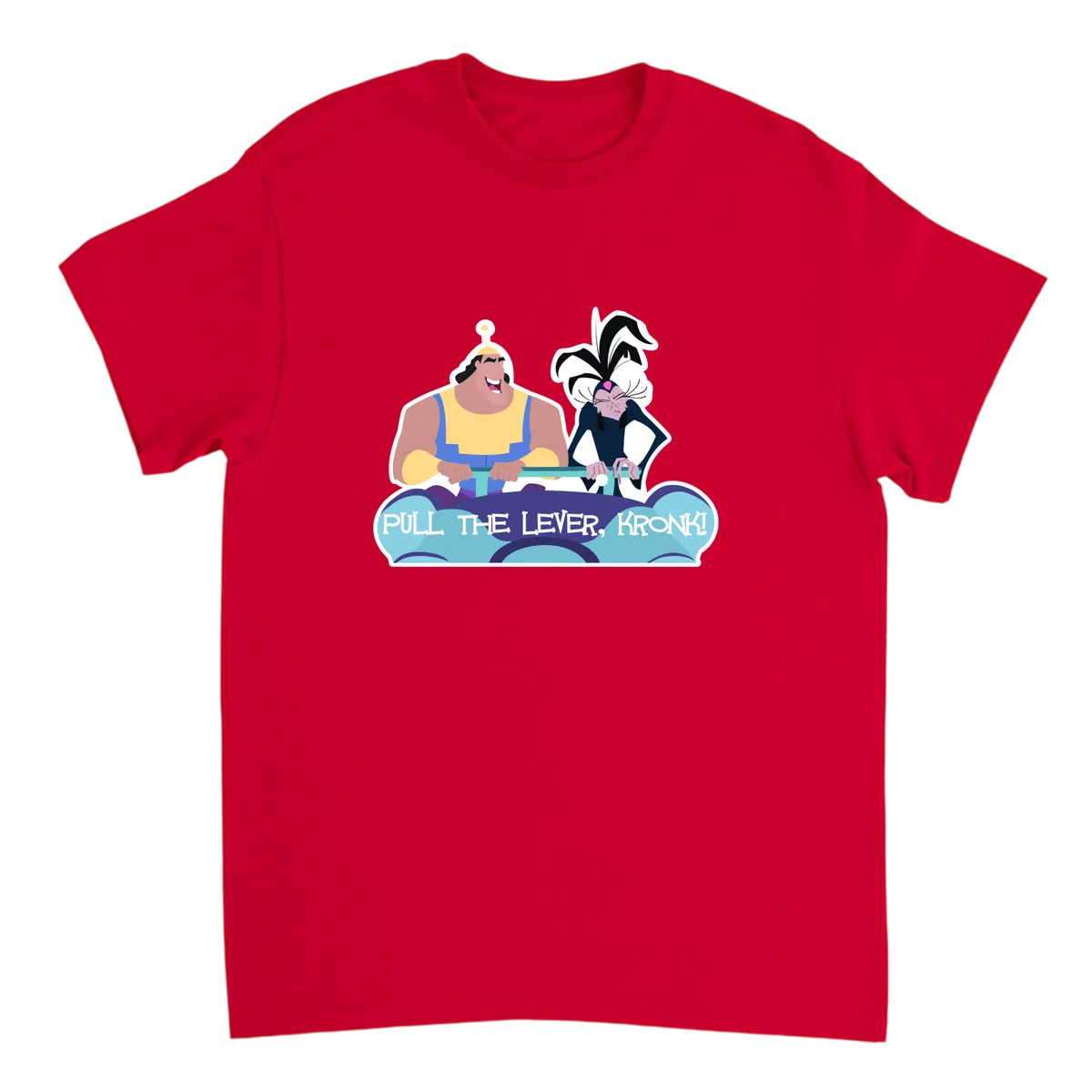 Emperor's New Groove Pull the Lever T-Shirt T-Shirts - Red