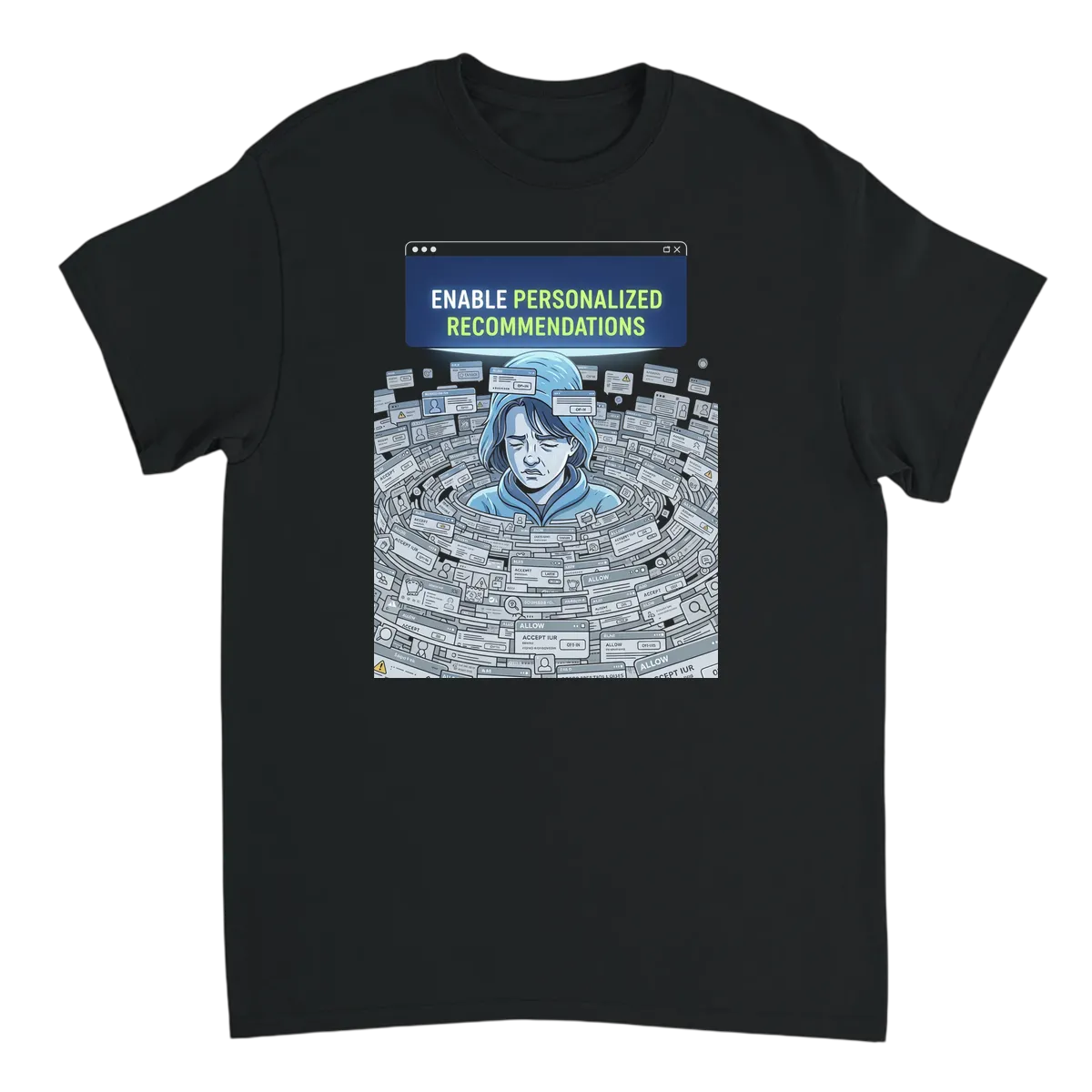 Enable Personalized Recommendations T-Shirt White T-Shirts Photo 3