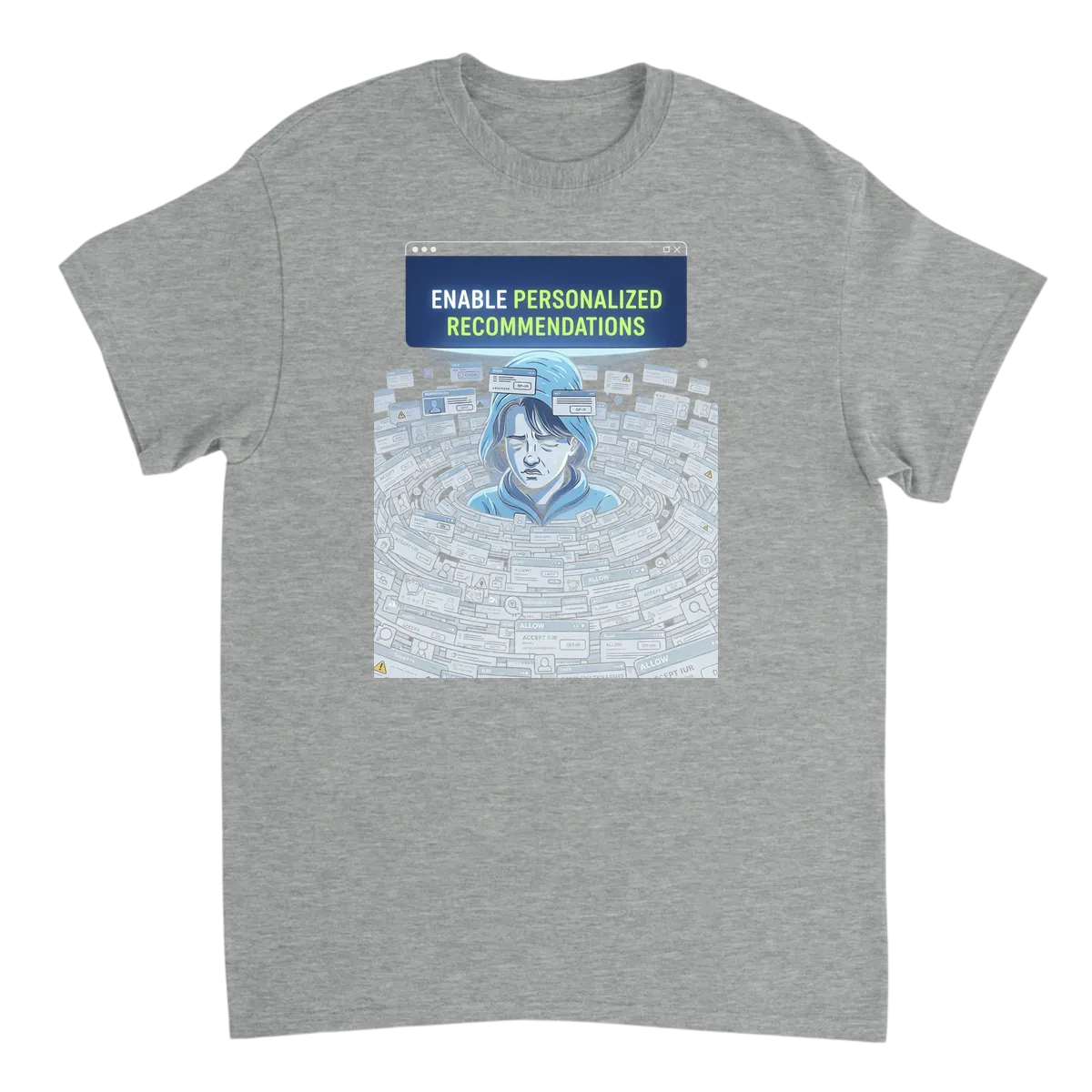 Enable Personalized Recommendations T-Shirt White T-Shirts Photo 4