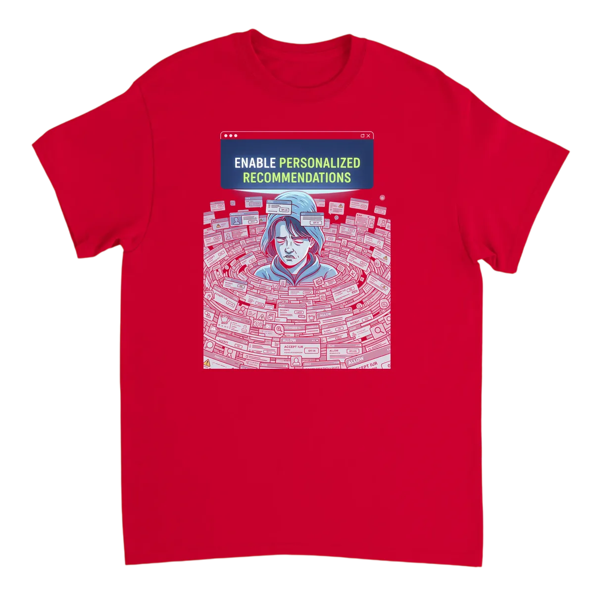 Enable Personalized Recommendations T-Shirt White T-Shirts Photo 5