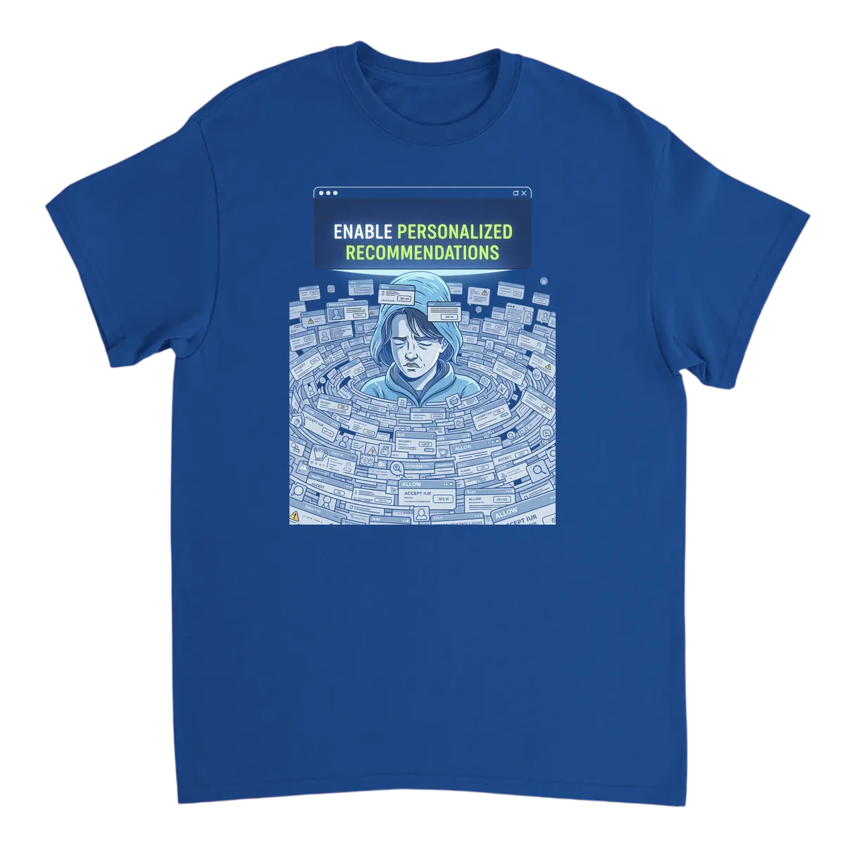 Enable Personalized Recommendations T-Shirt - White T-Shirts (ZeitZwag Streetwear)