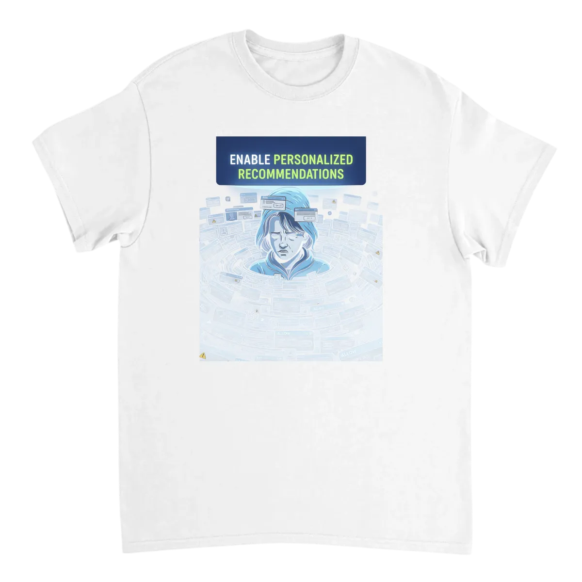Enable Personalized Recommendations T-Shirt White T-Shirts Photo 2