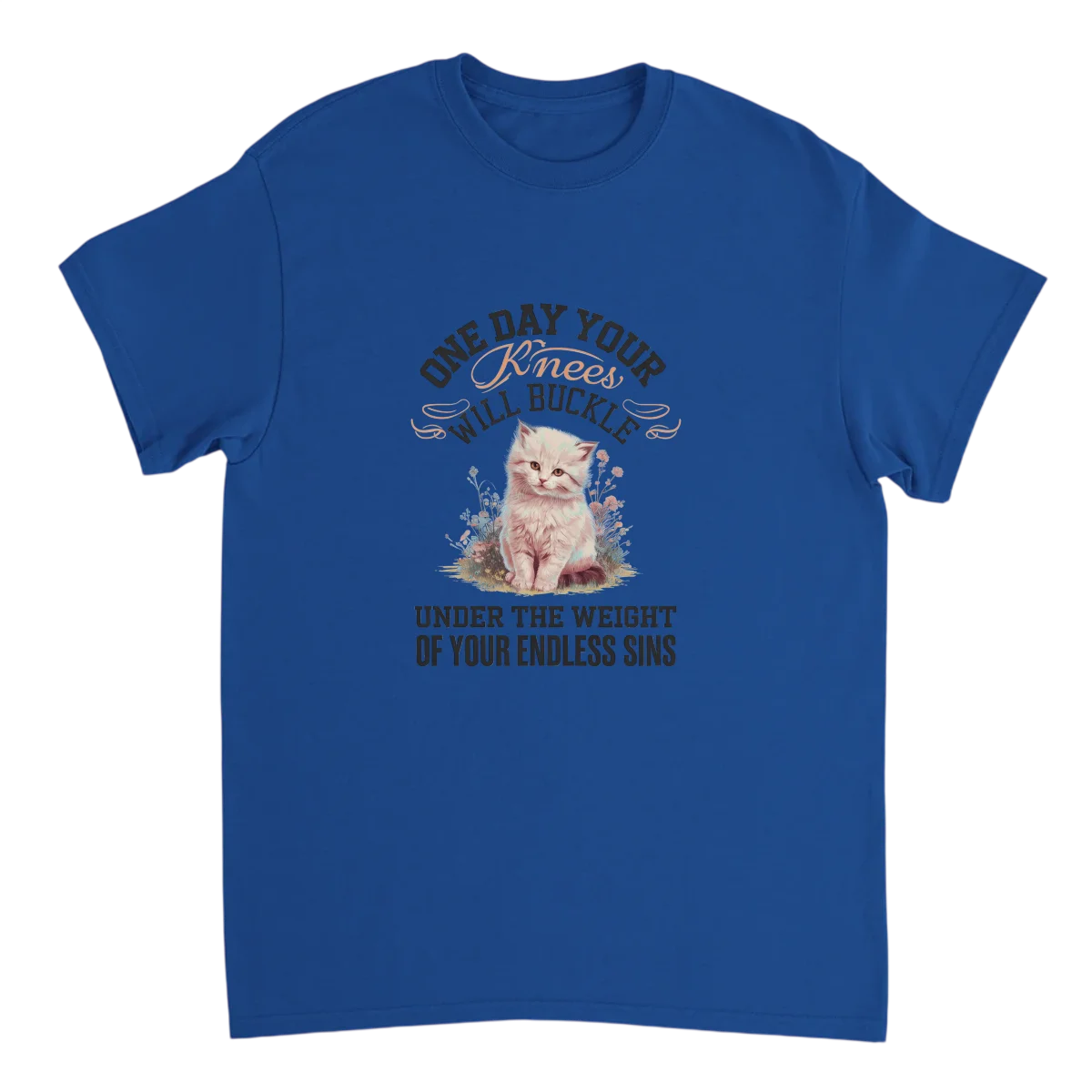 Endless Sins Cute Kitten Graphic Tee White T-Shirts Photo 5